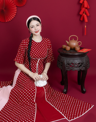 Áo Dài 3 Tà Ly Trà Sữa AD2950 (áo lẻ)