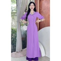 Áo Dài Họa Mi Bạch AD2958 (áo lẻ)