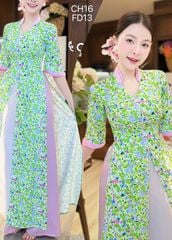 Áo Dài 3 Tà Gió Mang Hoa Về AD9003.2985 (áo lẻ)