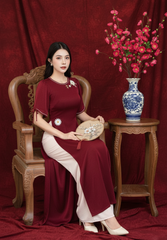 Áo Dài Hoa Hoạ Mi AD2992 (áo lẻ)