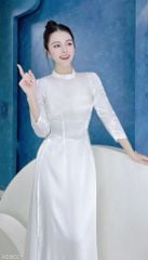 Áo Dài Cổ Li 2P AD9001.8021 (áo lẻ)