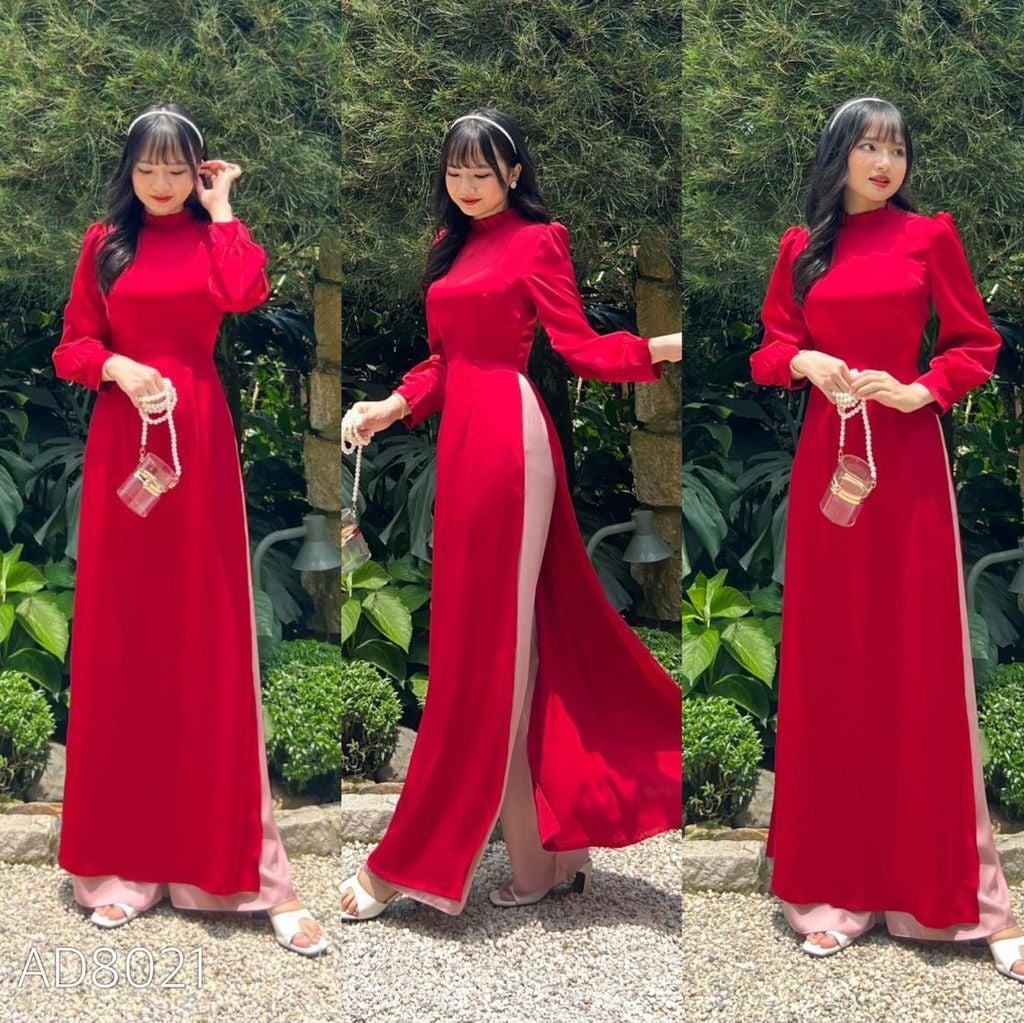 Áo Dài Cổ Li 2P AD9001.8021 (áo lẻ)