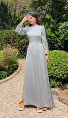 Áo Dài Cổ Li 2P AD9001.8021 (áo lẻ)