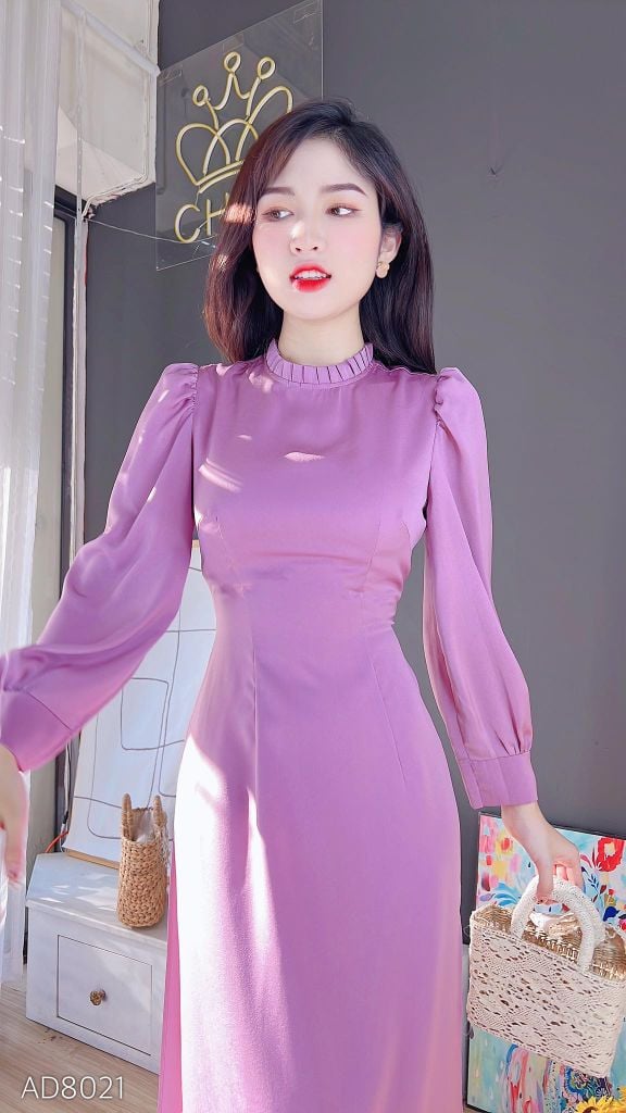 Áo Dài Cổ Li 2P AD9001.8021 (áo lẻ)