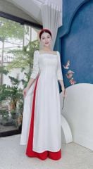 Áo Dài Lư Lưới Cúc Bọc AD9001.8027 (áo lẻ)