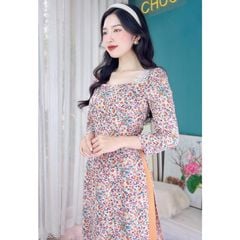 Áo Dài Cổ Pha Ren Vai AD8044 (áo lẻ)