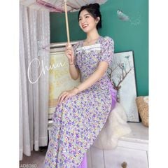 Áo Dài Bèo Trắng 5P AD8080 (áo lẻ)