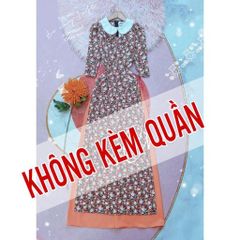 Áo Dài Cổ Sen Trắng AD8104 (áo lẻ)