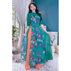 Áo Dài 4T Tay Bồng Nơ AD9151 (áo lẻ)