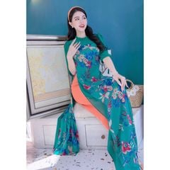 Áo Dài 4T Tay Bồng Nơ AD9151 (áo lẻ)