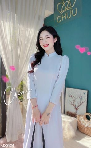 Áo Dài Lụa Ý Tay Bồng AD9174 (áo lẻ)