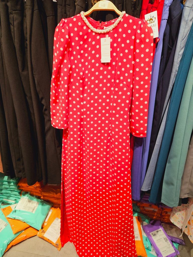 Áo Dài 4 Tà Bông Tuyết Ngọc AD9177 (áo lẻ)