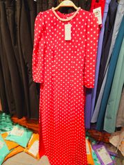 Áo Dài 4 Tà Bông Tuyết Ngọc AD9177 (áo lẻ)