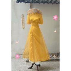 Áo Dài 4 Tà Nhún Eo AD9003.9233 (áo lẻ)