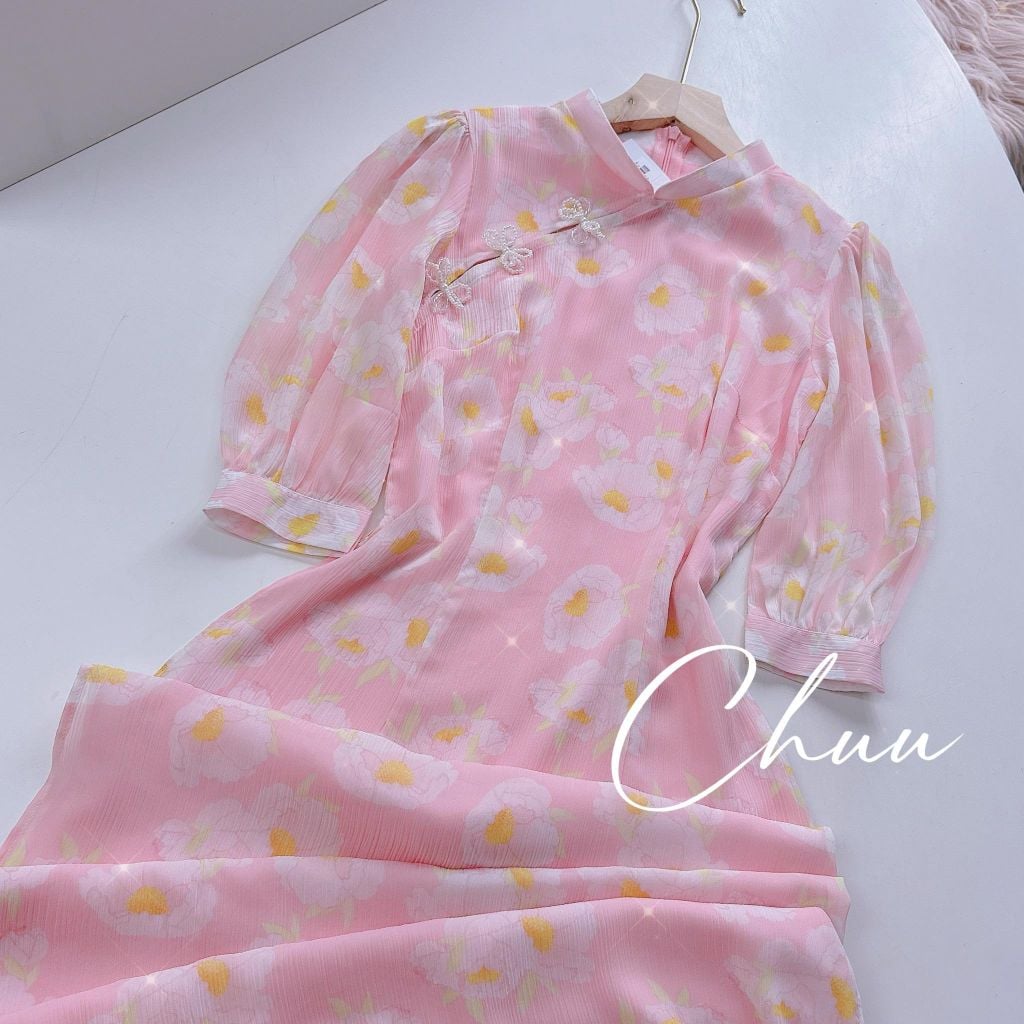 Áo Dài 4 Tà Nơ Pha Lê AD9003.9275 (áo lẻ)