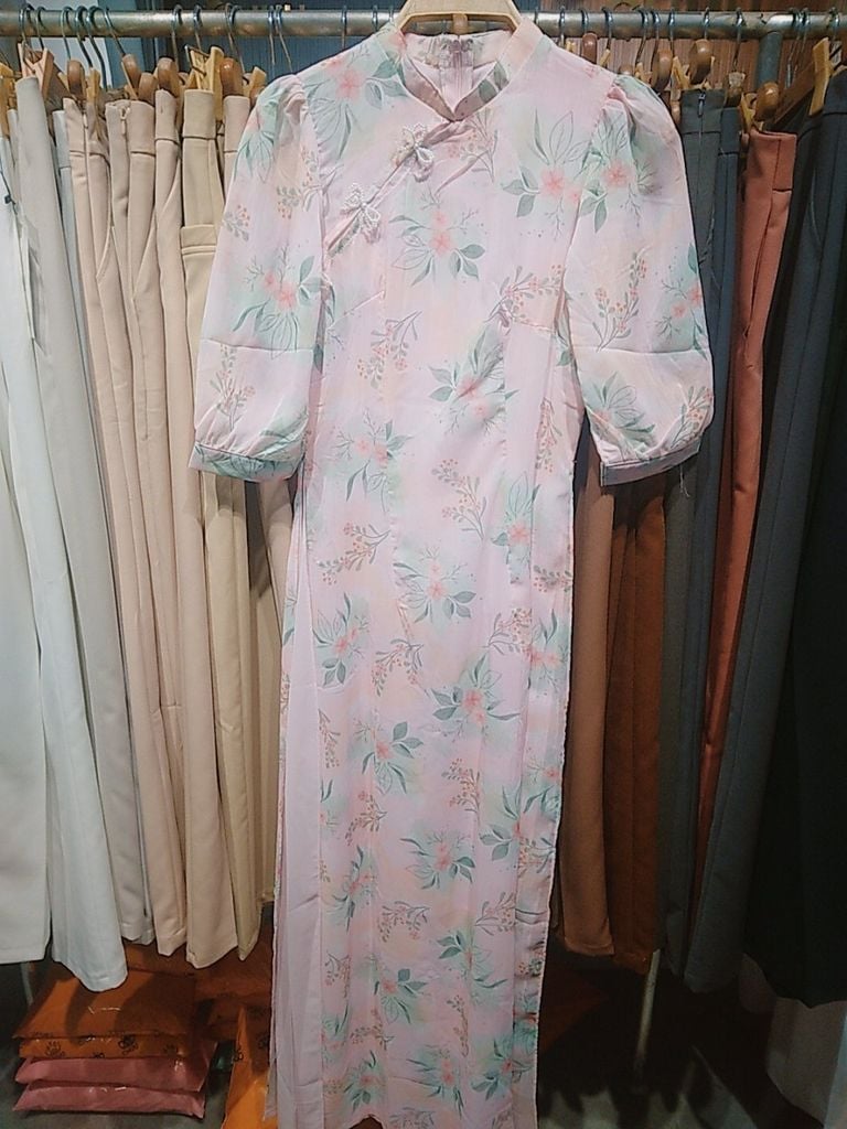 Áo Dài 4 Tà Nơ Pha Lê AD9003.9275 (áo lẻ)