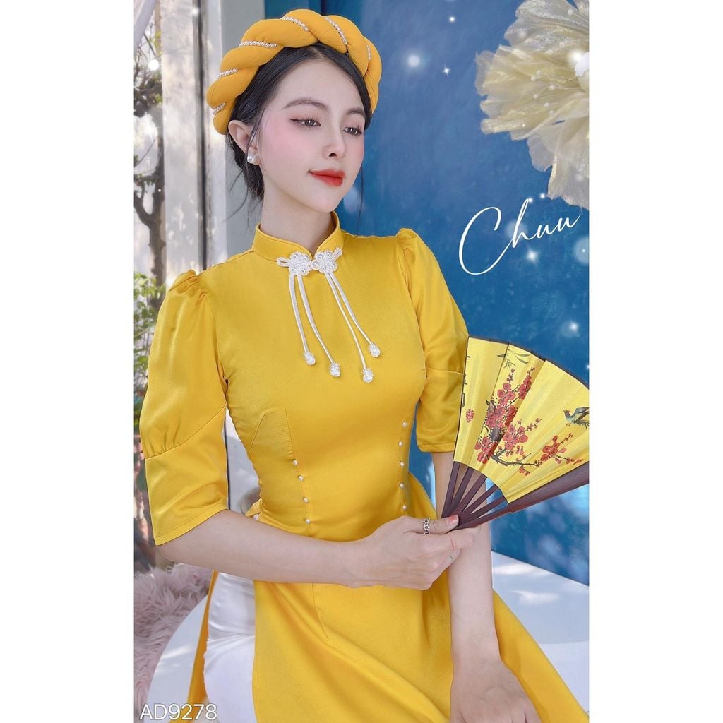 Áo Dài Nút Tàu Ngọc AD9278 (áo lẻ)