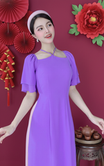 Áo Dài Chip Chip Cổ Yếm AD9003.9292 (áo lẻ)