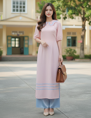 Áo Dài Viền 3 Đường Sọc AD1448 (áo lẻ)