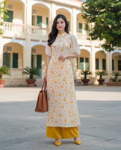 Áo Dài Búp Măng Non AD9002.1467 (áo lẻ)