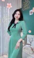 Áo Dài Cổ Mặt Trời AD9001.9125 (áo lẻ)