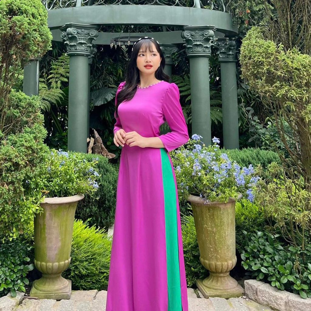 Áo Dài TL Cổ Tròn Ngọc AD8022 (áo lẻ)