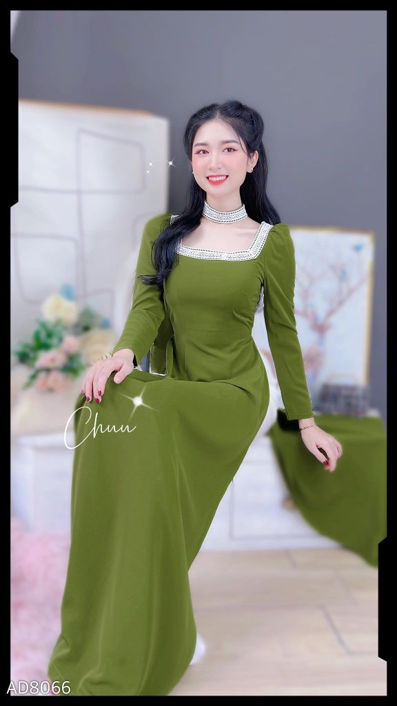 Áo Dài Ren Cổ Chooker AD8066 (áo lẻ)