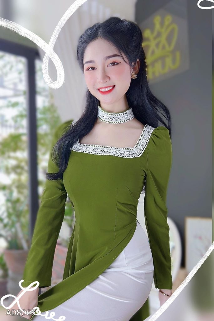 Áo Dài Ren Cổ Chooker AD8066 (áo lẻ)