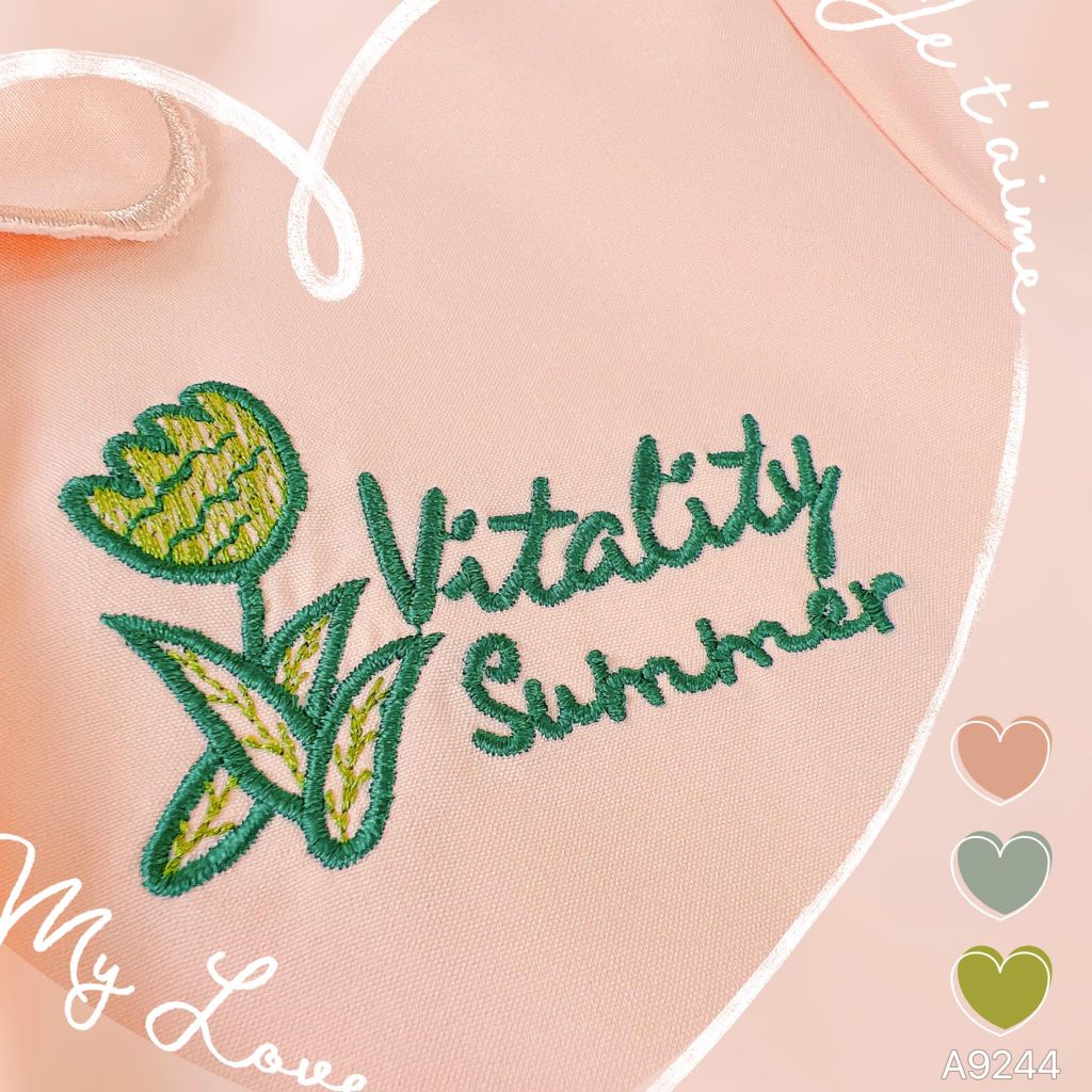 Áo Thêu Chữ Vitality (PK) A9244