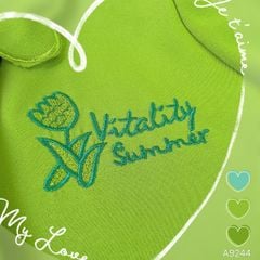 Áo Thêu Chữ Vitality (PK) A9244