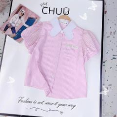 Áo Sọc Cổ Bướm A9364