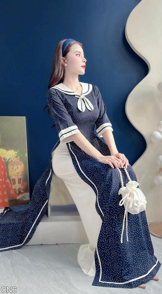 Áo Dài Hải Quân AD2933 (Áo lẻ)