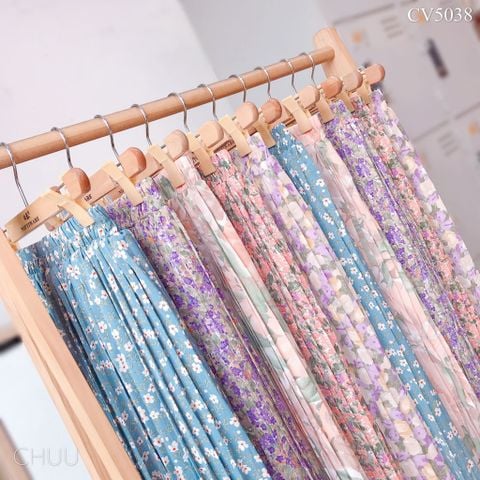 Chân Váy Hoa Xếp Li CV5038