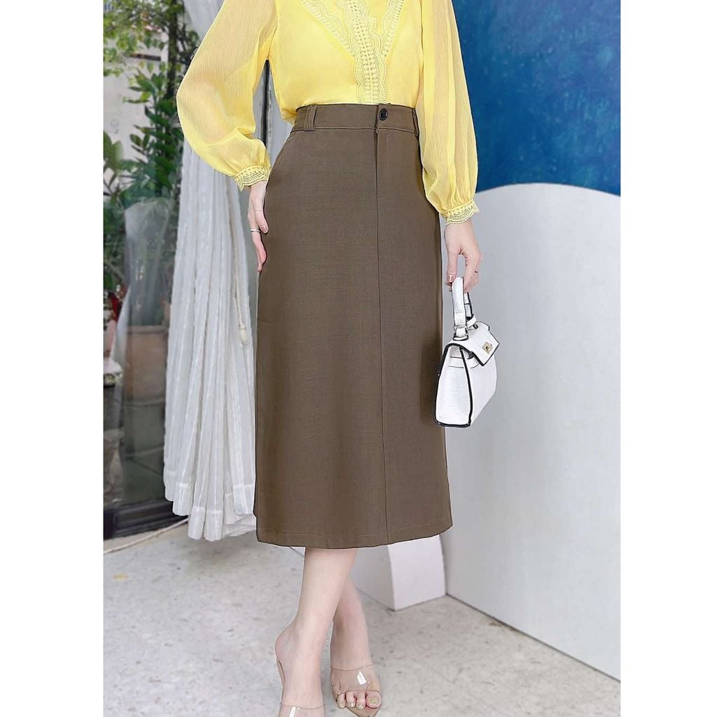 Chân Váy Suông Cotton Dáng Dài 78cm CV9001.1063