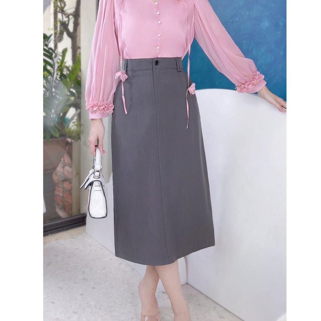 Chân Váy Suông Cotton Dáng Dài 78cm CV1063