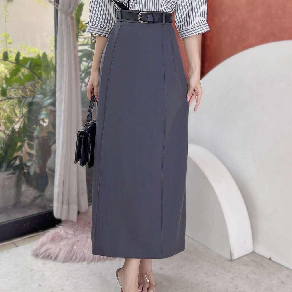 Chân Váy Suông 2 Li Chỉ Nổi 86cm CV9001.1072