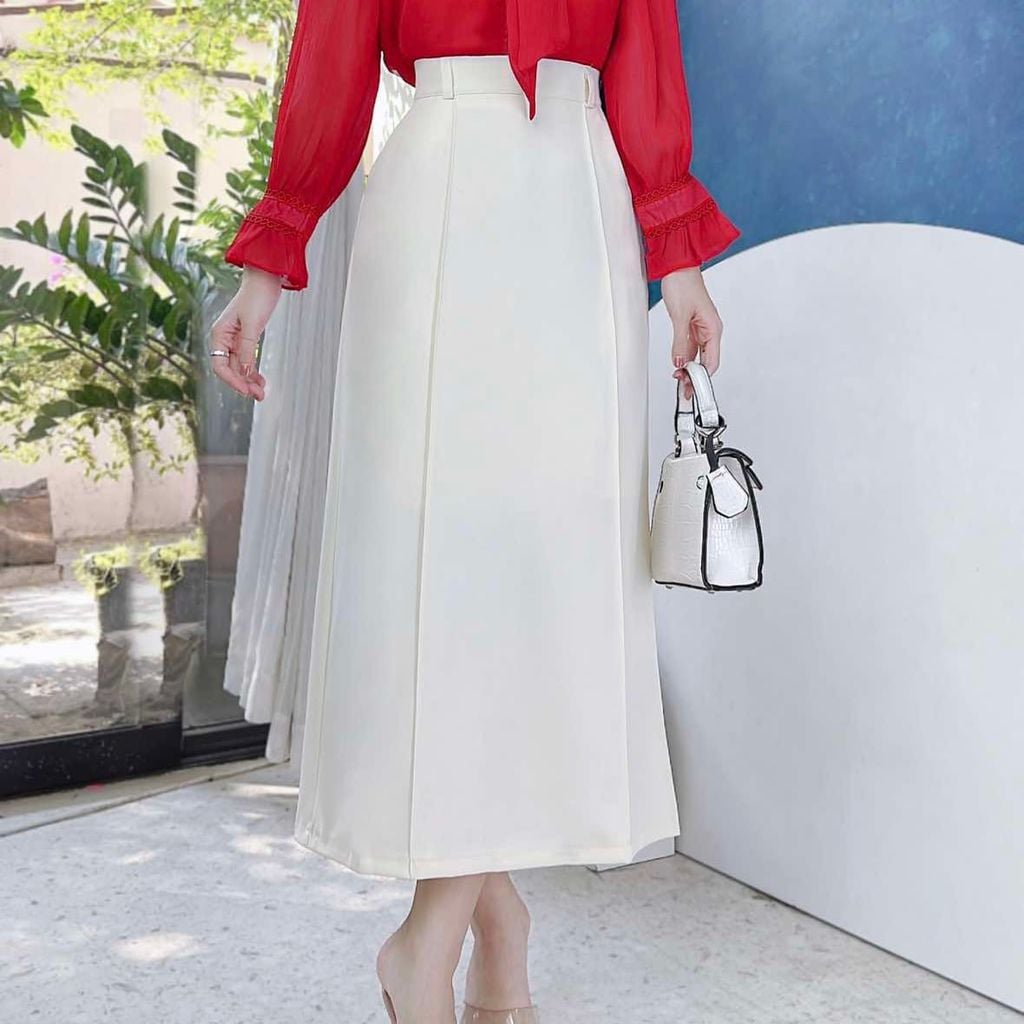 Chân Váy Suông 2 Li Chỉ Nổi 86cm CV9001.1072