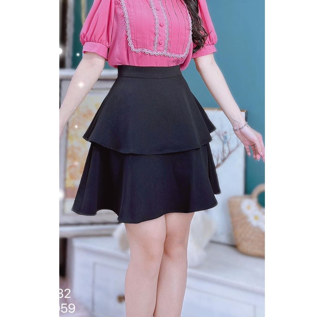 Chân Váy Xòe 2 Tầng CV2059