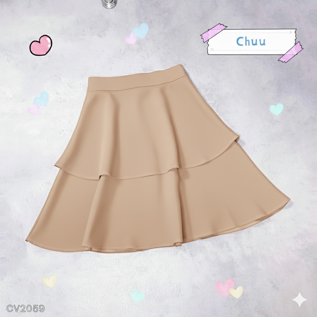 Chân Váy Xòe 2 Tầng CV2059
