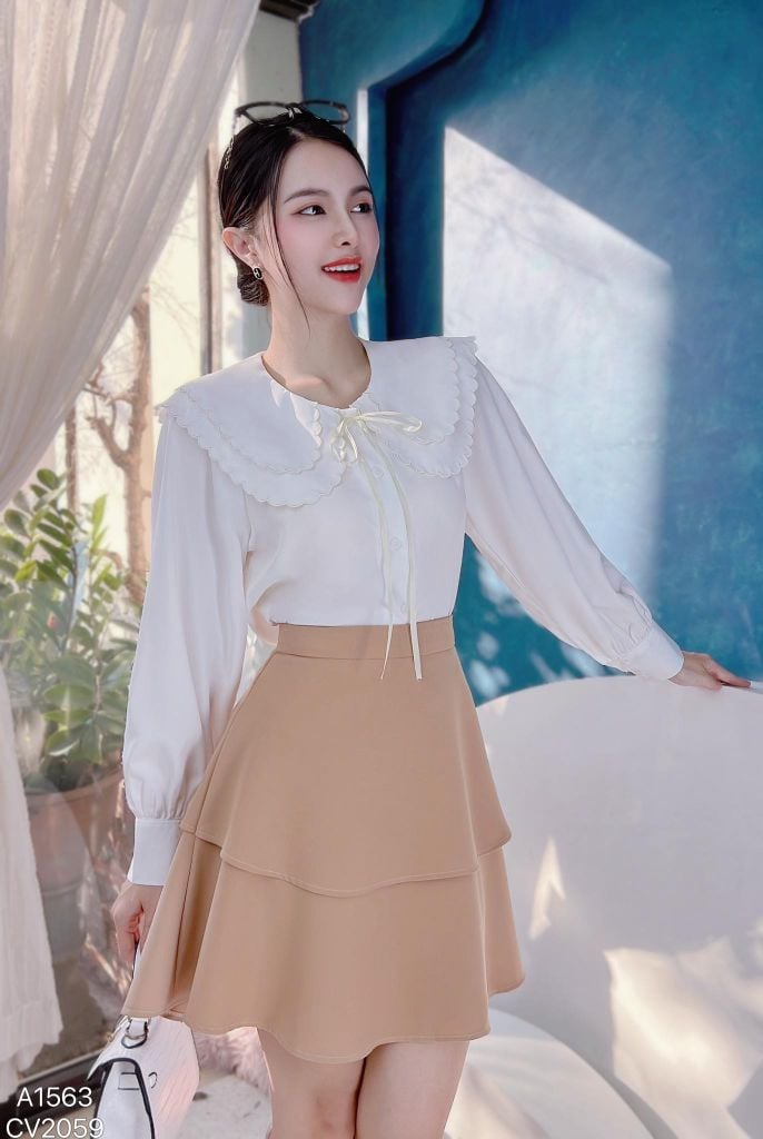 Chân Váy Xòe 2 Tầng CV2059