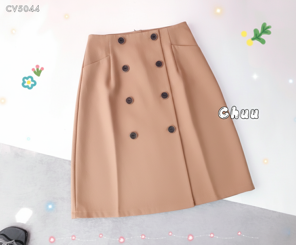 Chân Váy 8 Nút Đen CV5044