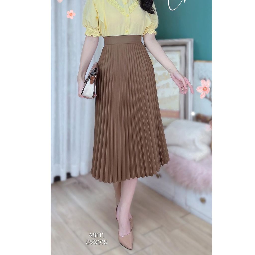 Chân Váy Li Quạt Chun Sau CV9015