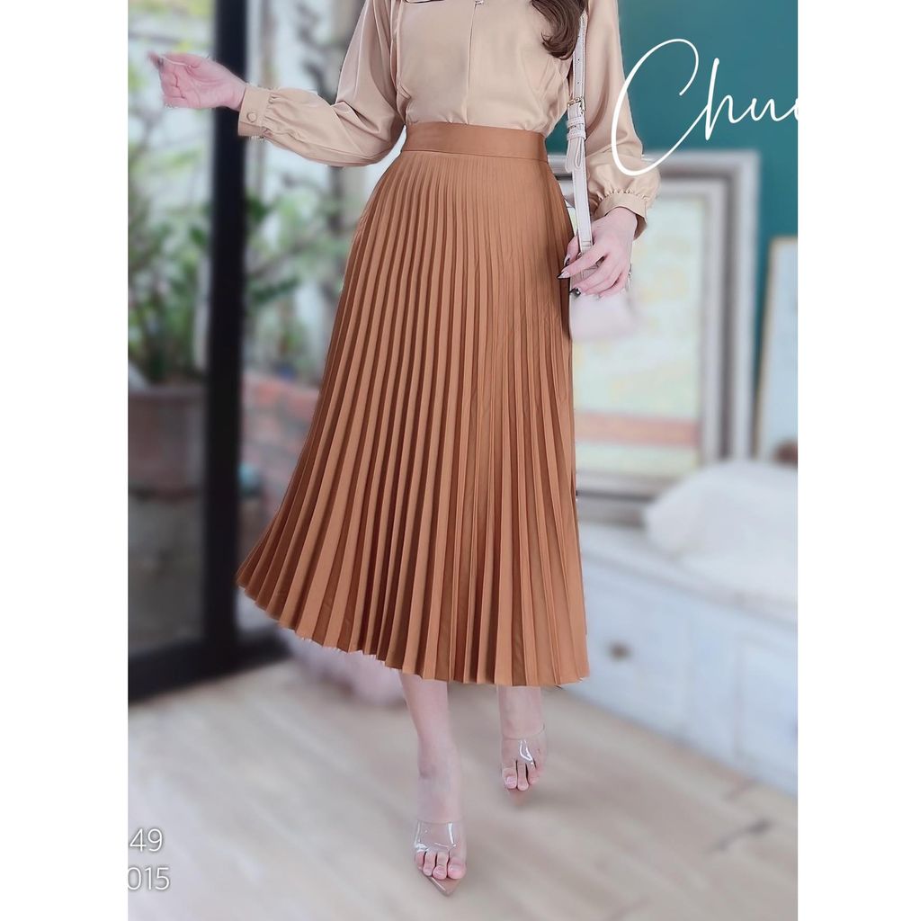 Chân Váy Li Quạt Chun Sau CV9015