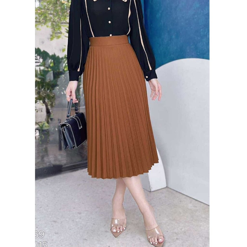 Chân Váy Li Quạt Chun Sau CV9015