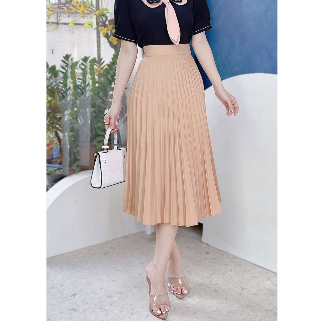 Chân Váy Li Quạt Chun Sau CV9015