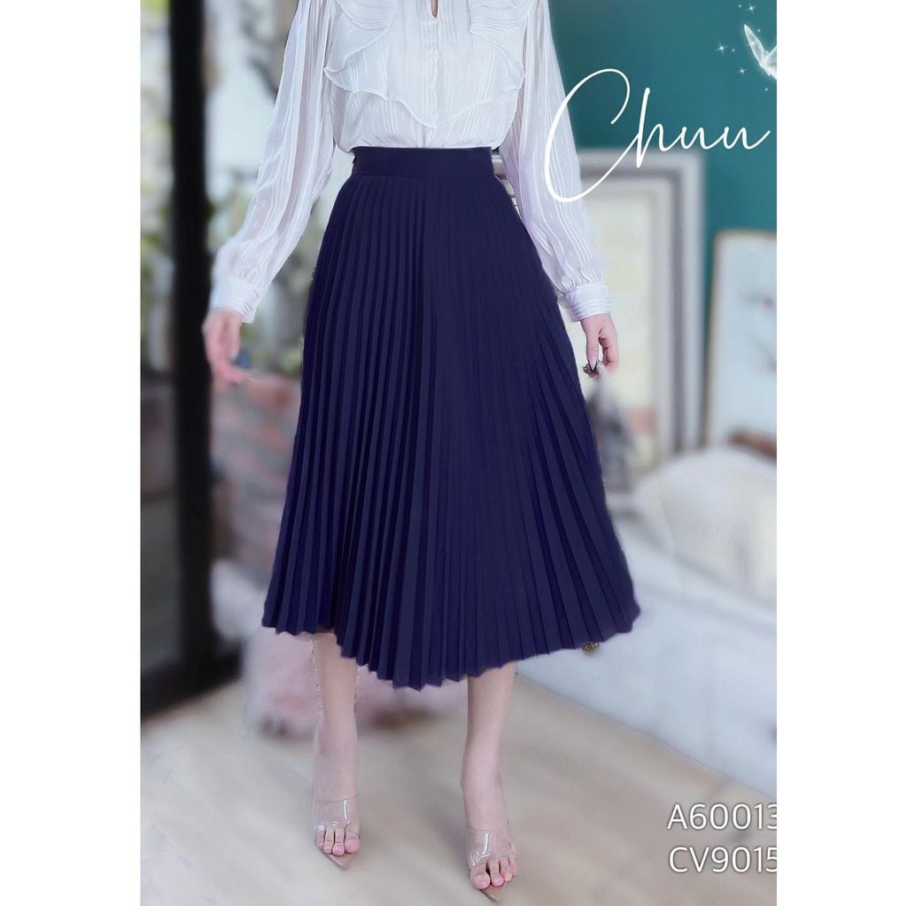 Chân Váy Li Quạt Chun Sau CV9015