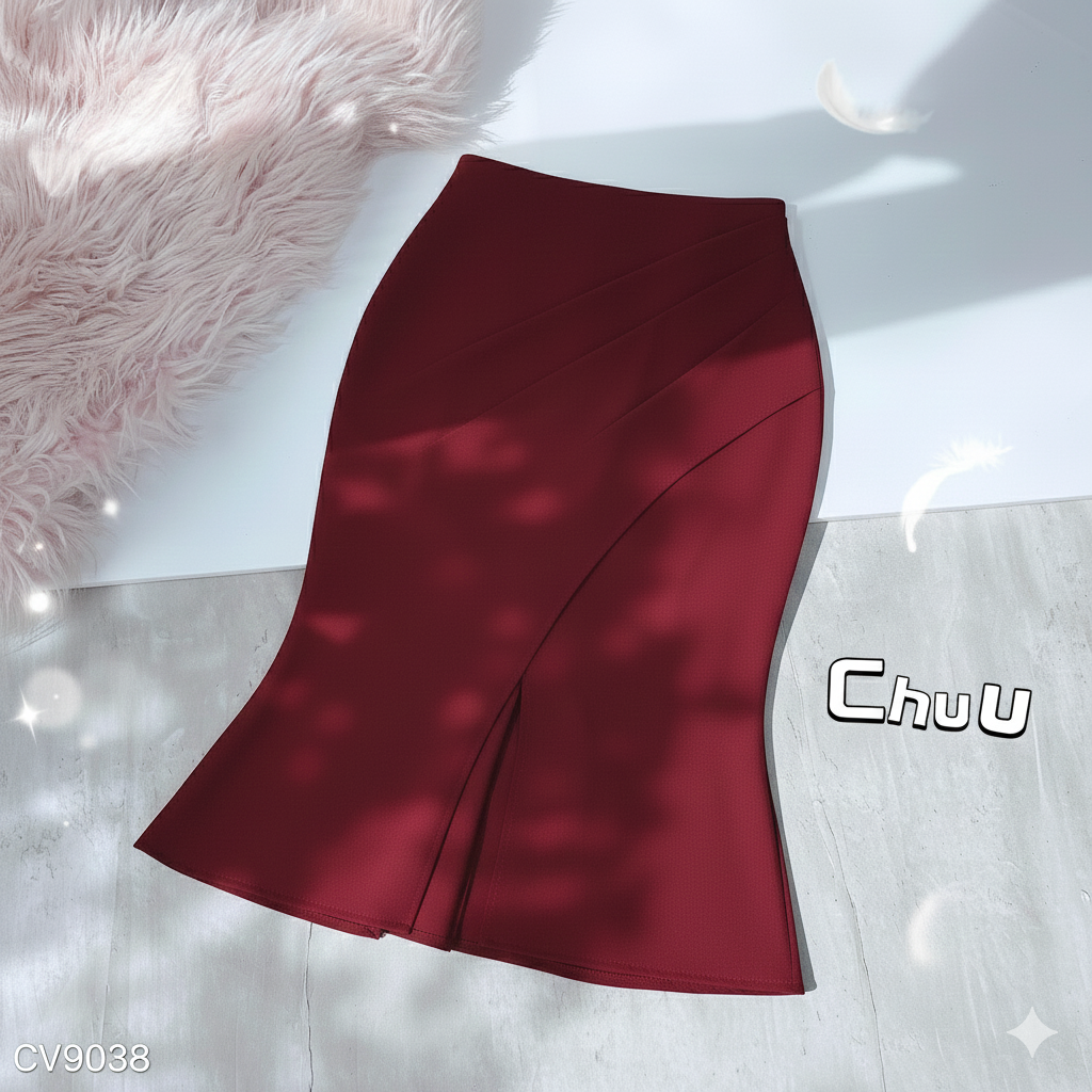 Chân Váy Đuôi Cá Nhún Xẻ 69cm CV9001.9038