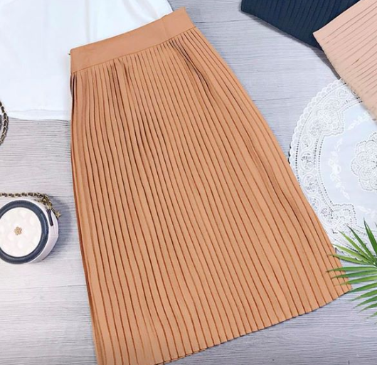 Chân Váy Midi Xếp Li Bé CV5023