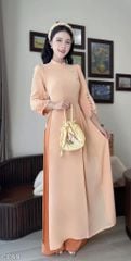 Áo Dài 2 Tà+ Bé Nút Hoa AD3062 (Áo lẻ)