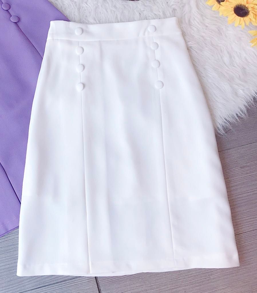 Chân Váy Dài 8 Nút Bọc CV9001.5045